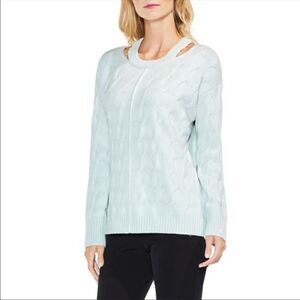 Vince Camuto Keyhole Crew Neck Sweater